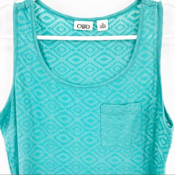 Cato Aqua Green Pocket Tank Size Medium - Picture 2 of 4